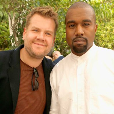 James Corden and Kanye West.