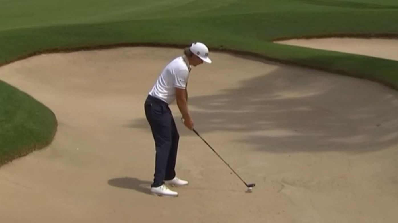 Cameron Smith came up with a &quot;miracle&quot; shot from this bunker during the Tour Championship.