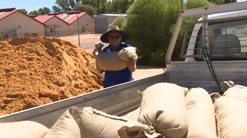 Sacos de areia em Kalbarri