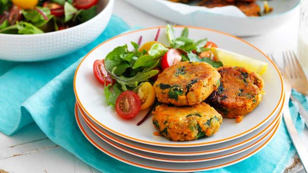 Sweet potato and lenti patties_recipe by Australian Sweet Potatoes