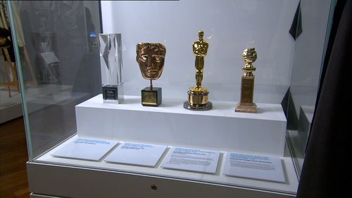 A number of Ledger's accolades are also on display. Image: 9News