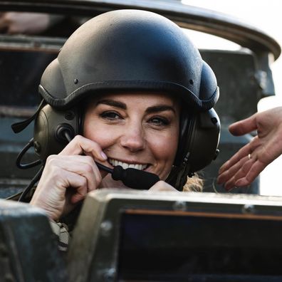 The Duchess of Cambridge visits an English army base. 