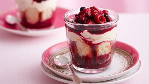 Mixed berry trifle