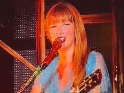 Taylor Swift performing in Madrid