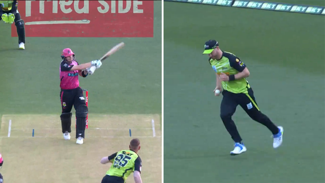 Smith's horror BBL dismissal after cheeky Warner sledge - but Sixers have last laugh at the SCG