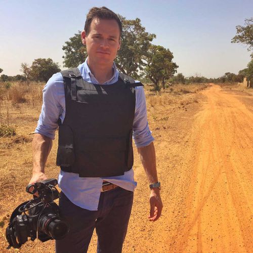 Tom Steinfort in Burkina Faso. (9NEWS)