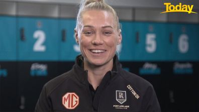 Erin Phillips Port Adelaide AFLW captain reveal leaves dad in tears.