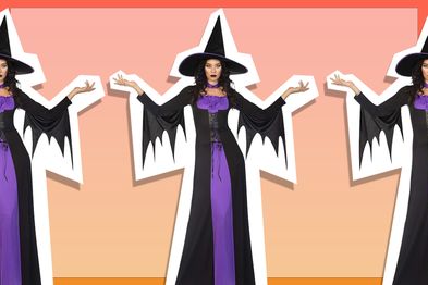 9PR: Adult Ladies Classic Purple Witch Fancy Dress