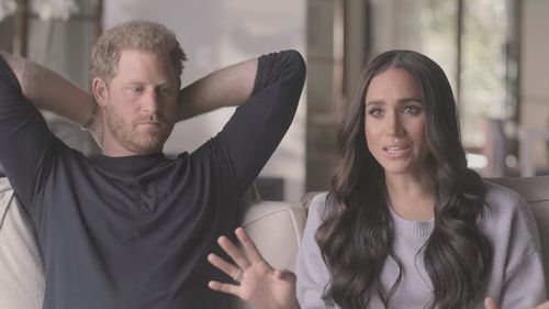 Still image from Harry & Meghan docuseries episodes 3-6