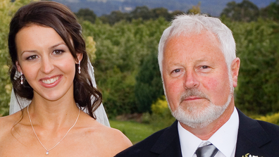 Danielle Conlan with her father Chris at her wedding