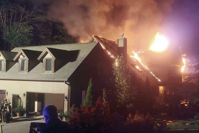 Rachael Ray, home, fire, Lake Luzerne, New York,  August 9, 2020, photo