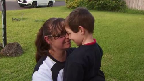 Mrs Barlow said she was "very very lucky" to have Raith safely back in her arms. (9NEWS)