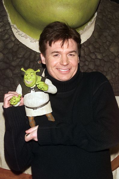 Mike Myers, Shrek', premiere, 2001, New York City