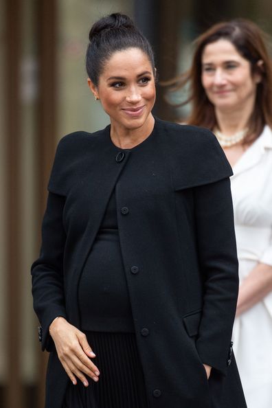 Meghan Markle out in London wearing all black