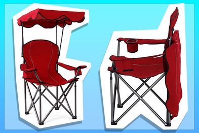 LET'S CAMP Camp Chair with Shade Canopy