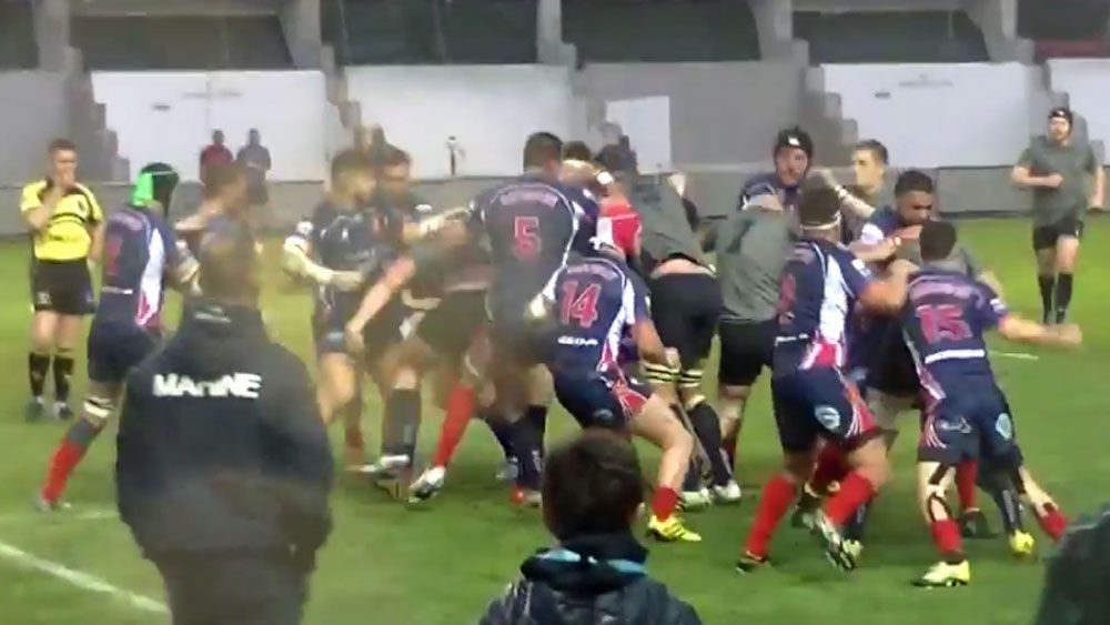 Ugly brawl mars navy rugby match
