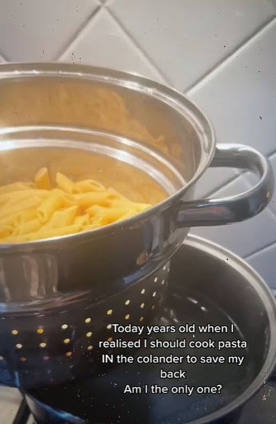 food - How can I drain the water from a saucepan of pasta without a  colander? - Lifehacks Stack Exchange