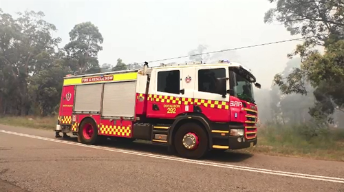 Almost 80 firefighters from NSW Rural Fire Services and NSW Fire and Rescue attended the blaze.