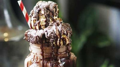 Recipe: <a href="http://kitchen.nine.com.au/2016/05/04/15/24/johnny-pumps-nutella-fudgy-brownie-milkshake" target="_top">Johnny Pump's Nutella fudgy brownie milkshake</a>