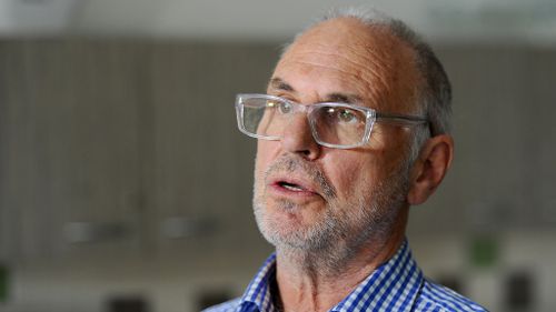 Dr Phillip Nitschke at a press conference at a community centre in eastern Melbourne in 2014. (AAP)
