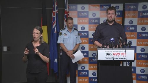 Dean Narramore speaks at a press conference 31 March 2022.