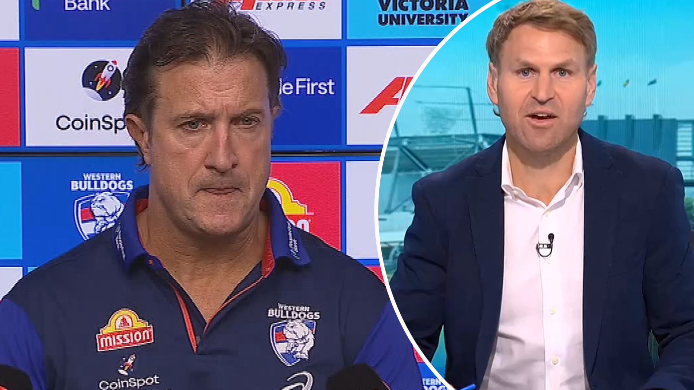 Kane Cornes calls out 'highly confusing' press conference from Western Bulldogs coach Luke Beveridge