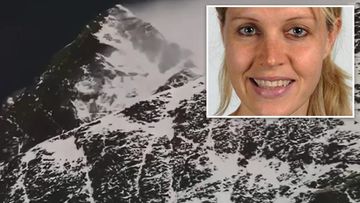 Maria Strydom (inset) died on Mount Everest. (9NEWS)
