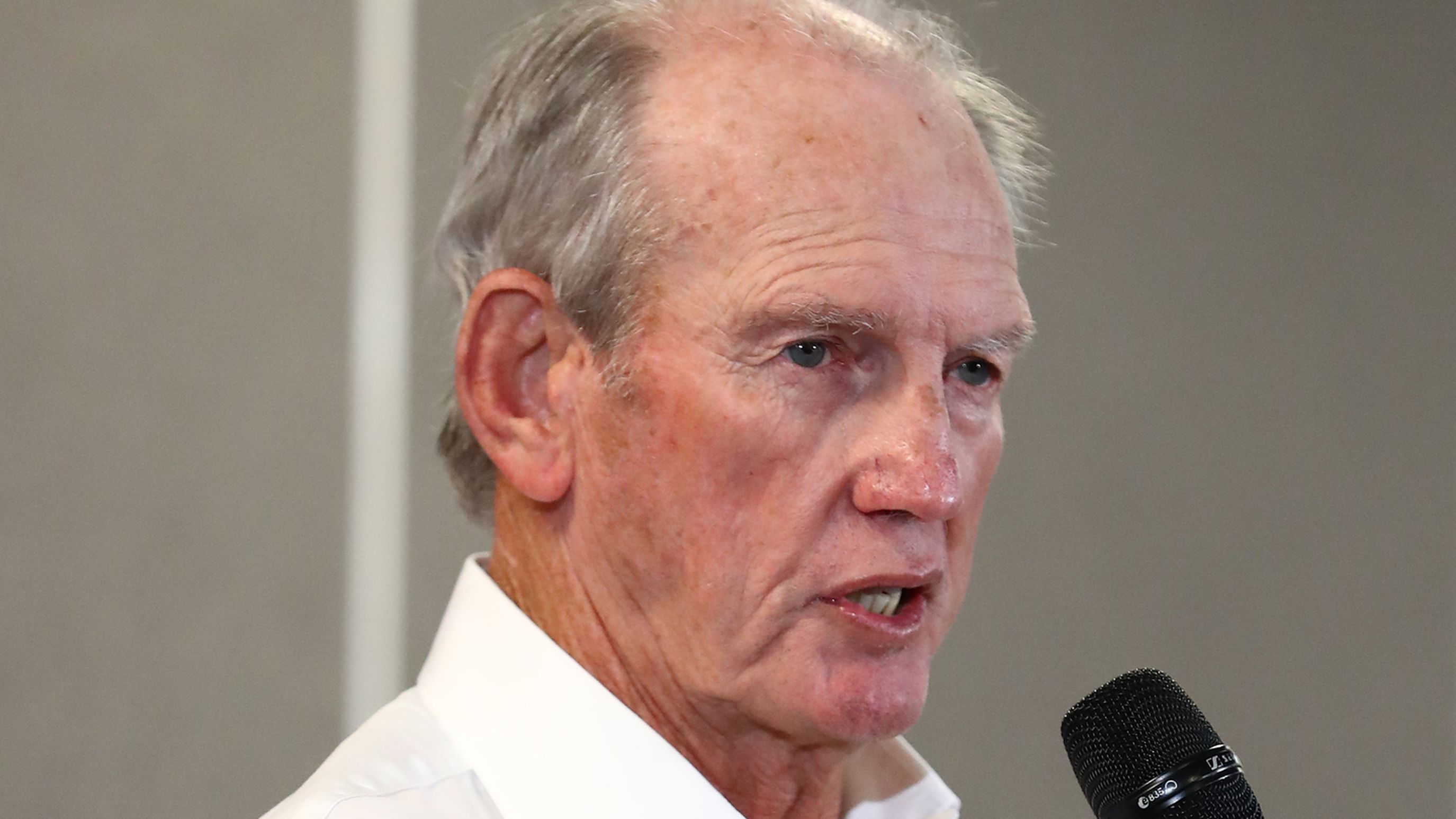 Wayne Bennett unveiling hijacked by controversial Dolphins question