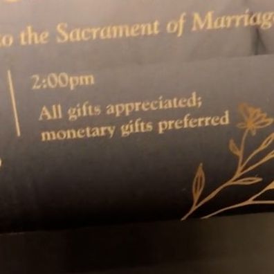 Couple tell guests to pay for their own meal at wedding