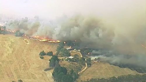 The fast-burning fire tore though 14,000 hectares of pastoral land. (9NEWS)