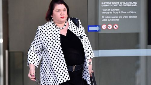 Psychiatrist Angela Voita is seen outside the Supreme Court in Brisbane.