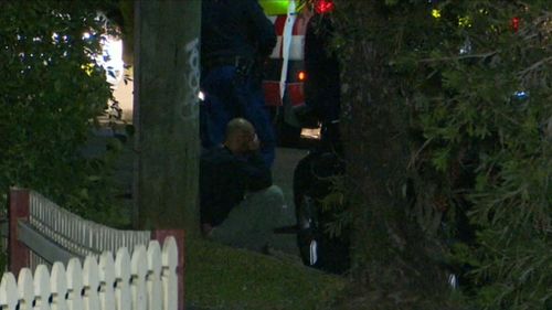 A man seen outside the Lalor Park home last night. (9NEWS)