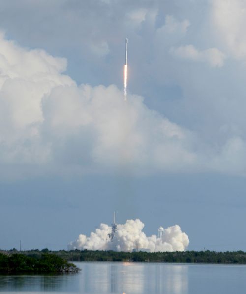 The unmanned SpaceX Falcon rocket. (AP)