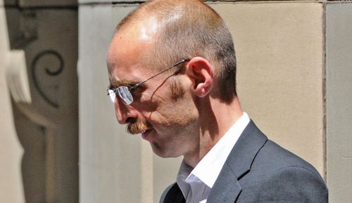 Hoddle Street mass killer Julian Knight leaves the Supreme Court in Melbourne in 2012. (AAP)
