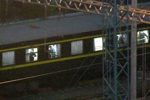 A train seen near the Vietnam border. 