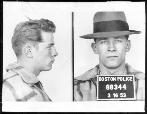 James 'Whitey' Bulger pictured after an arrest in 1953 when he operated out of South Boston.