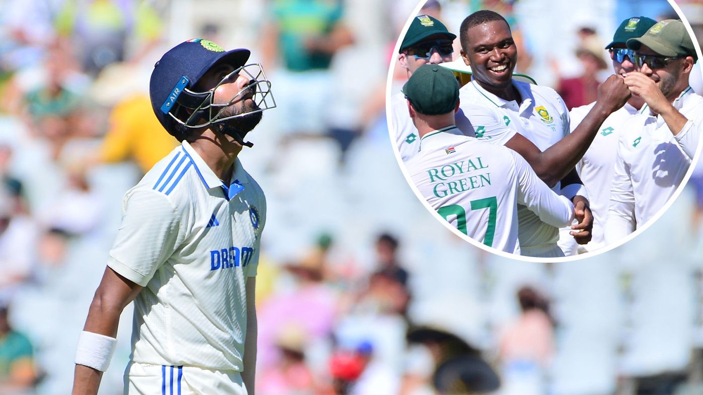 India loses six wickets for zero runs on bonkers opening day in Cape Town