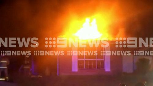 Police believe the fire was lit by arsonists. (9NEWS)