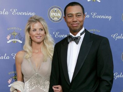USA team member Tiger Woods with his girlfriend Elin Nordegren arriving at the 35th Ryder Cup Matches Gala Dinner at the Fox Theater on September, 15 2004