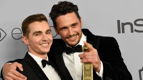Brothers Dave and James Franco. (AAP)