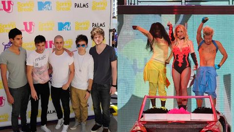 Don't look at Britney: Boy band The Wanted forced to face the wall on tour