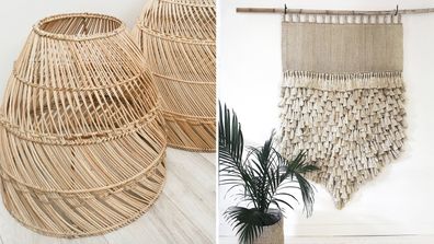 Natural homewares that The Block's Deb believes add to a natural coastal feel. 