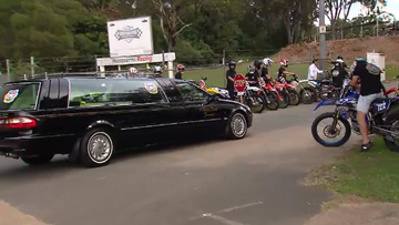 Mr Gordon, affectionately known as &quot;Knuckles&quot;, was today escorted by a roar of engines as a motorcade of friends on Harley motorbikes accompanied him on his final trip past his Nerang High School. 