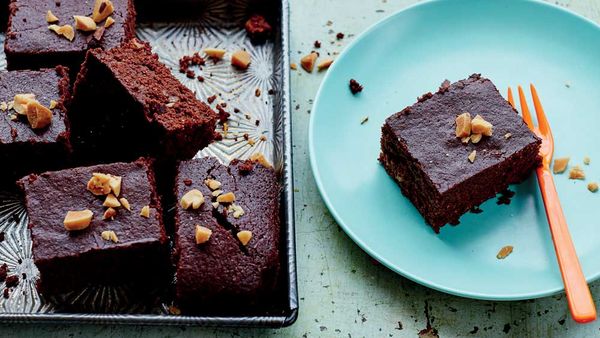 Comforting dark chocolate Brazel nut brownies by Rachel Kelly