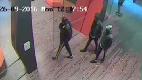 The three men were captured on security cameras. (Victoria Police)