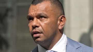 Kurtley Beale outside court.