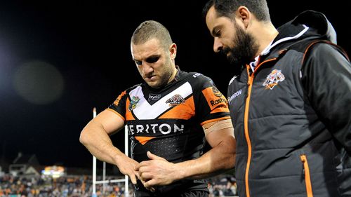 Robbie Farah broke his hand during the Tiger's loss on Sunday. (AAP)