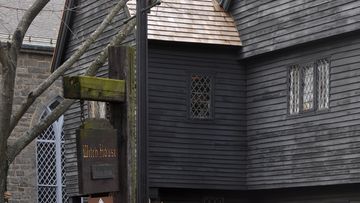 The Judge Jonathan Corwin House also known as The Witch House: Black old historical house in Salem, MA,  is the only structure still standing in Salem with direct ties to the Witchcraft Trials of 1692. 