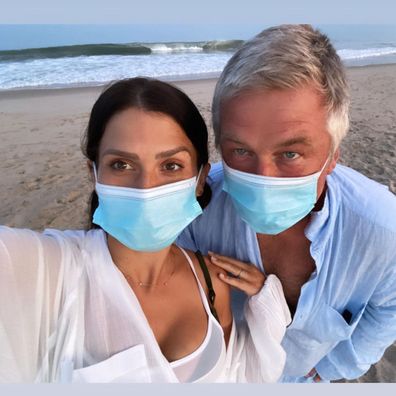 Alec Baldwin, wife Hilaria Baldwin, quarantine apart. Hamptons, New York, living separate homes