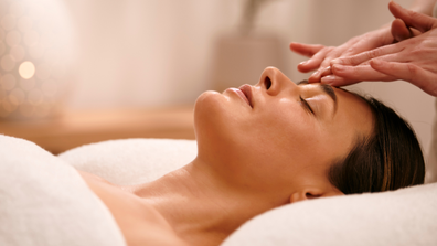 Endota woman spa treatment facial relax